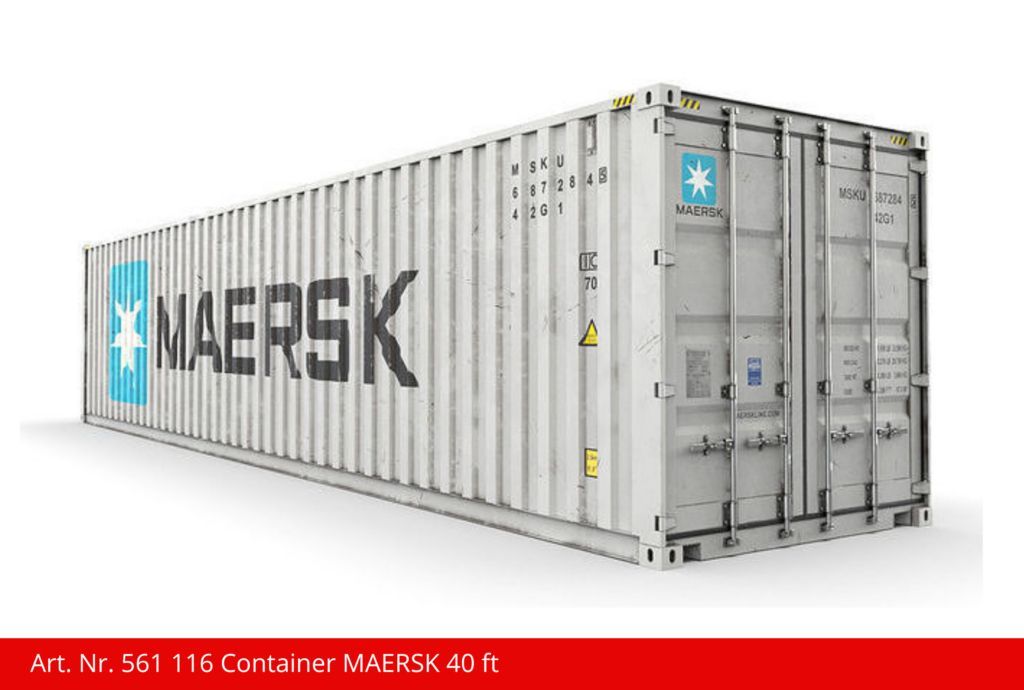 561116 Kiss Schweiz - Container 40 ft MAERSK grau - Spur 1
